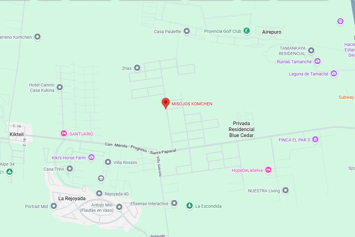 Ubicación Misojos Komchen